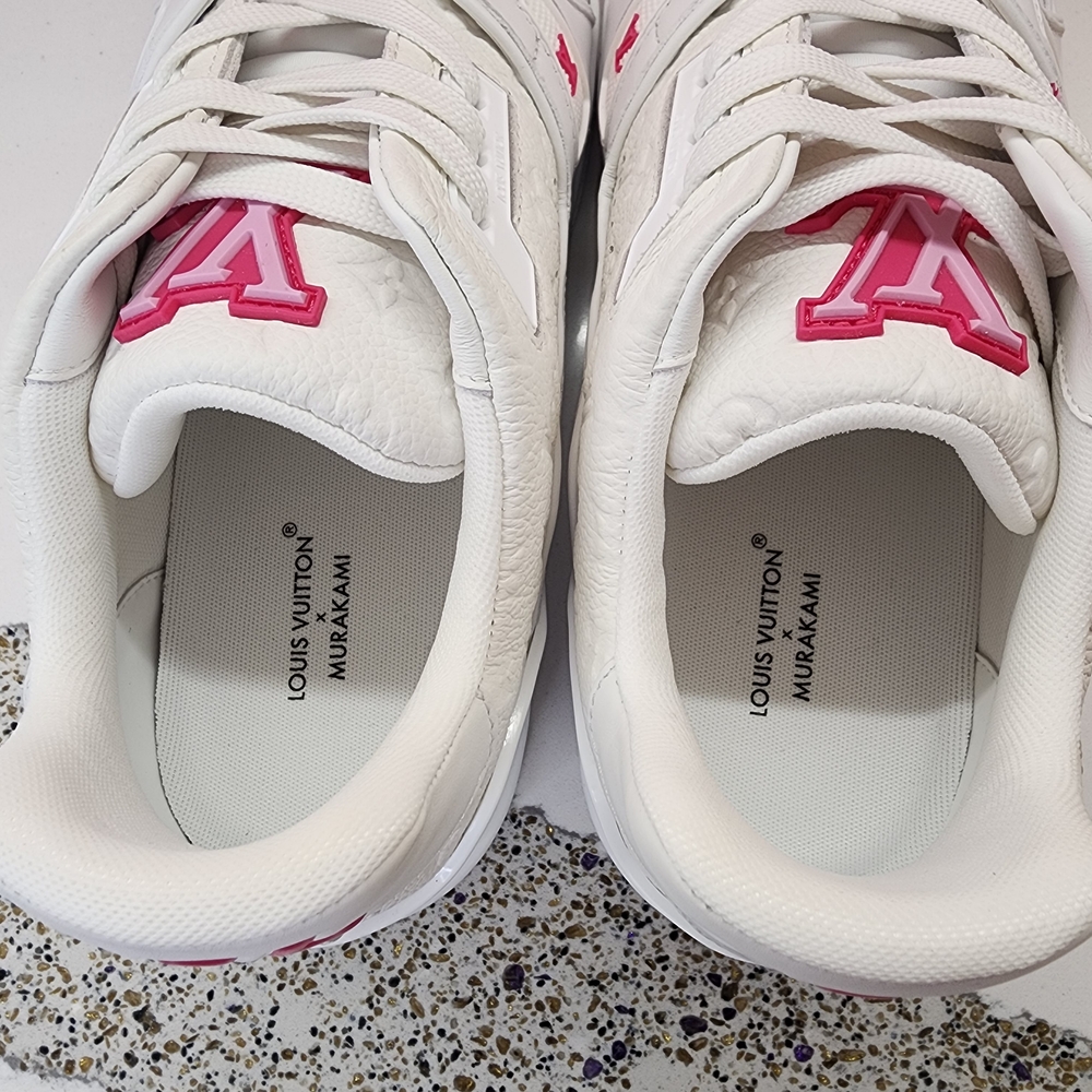 LOUIS VUITTON 2025 LV x TM Takashi Murakami Cherry Blossom Trainer Sneaker 39 - Picture 3 of 8